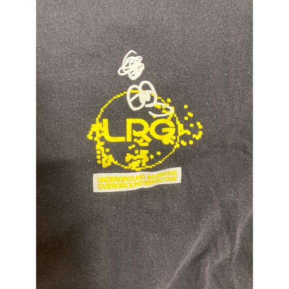 Lifted Research Group LRG Long Sleeve Men's Medium Black Yellow Print - Picture 2 of 5